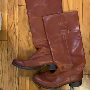 Cognac Knee High Frye Boots